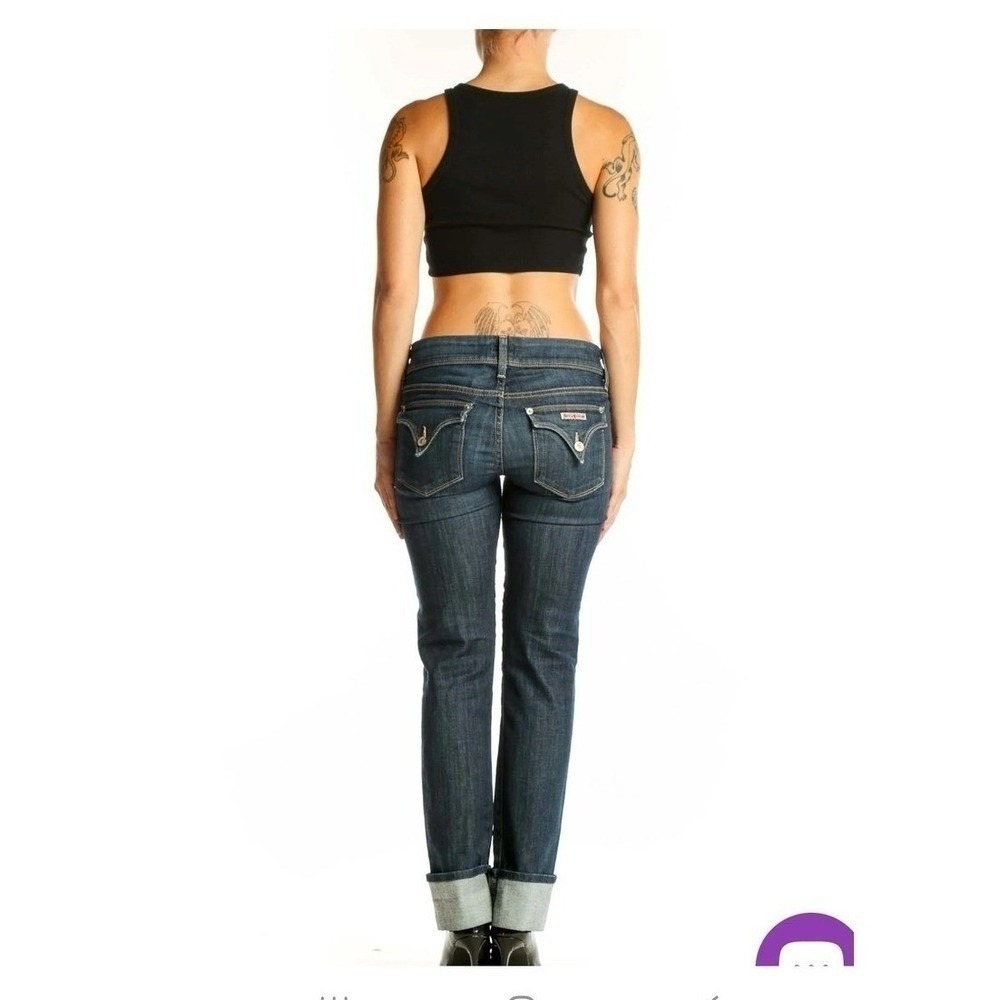 Hudson Dark Blue Straight-Leg Jeans (Size 28 / M) - Picture 3 of 4